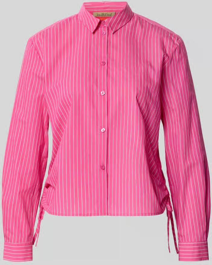 Smith and Soul overhemdblouse met vetersluitingen aan de zijkant en overhemdkraag - Foto 2