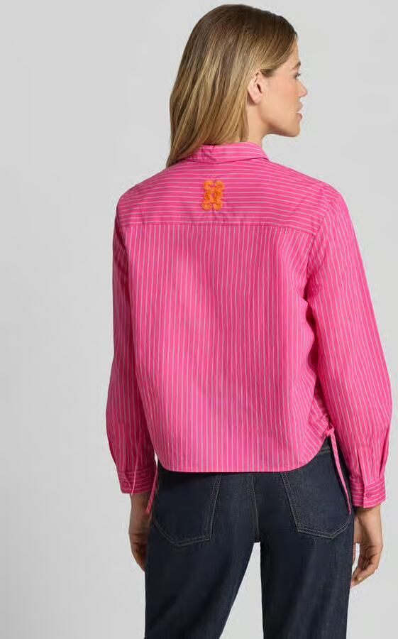 Smith and Soul overhemdblouse met vetersluitingen aan de zijkant en overhemdkraag - Foto 3