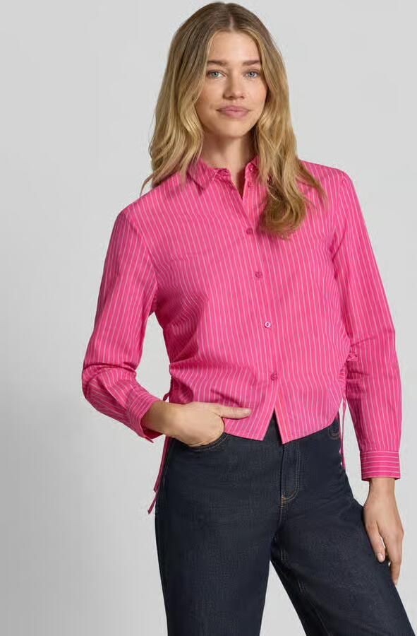 Smith and Soul overhemdblouse met vetersluitingen aan de zijkant en overhemdkraag - Foto 2