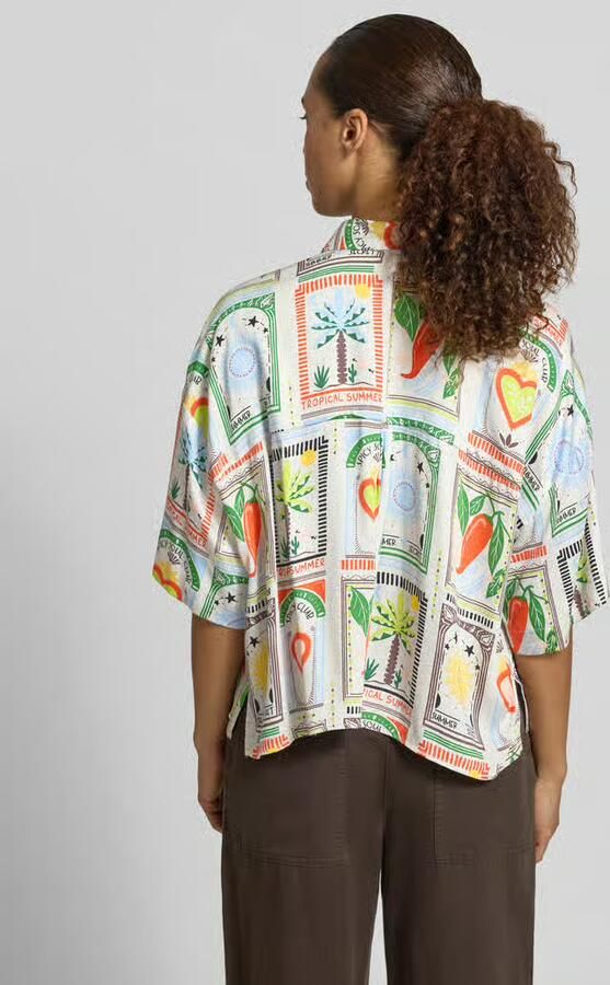 Smith and Soul Overhemdblouse van viscose met kentkraag - Foto 3