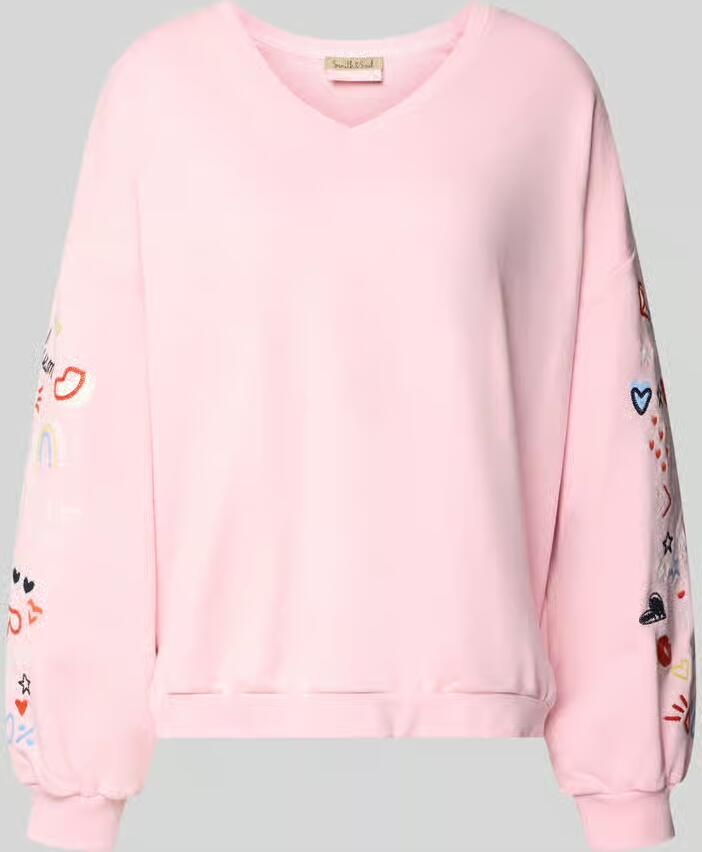 Smith and Soul oversized fit sweatshirt met V-hals - Foto 2