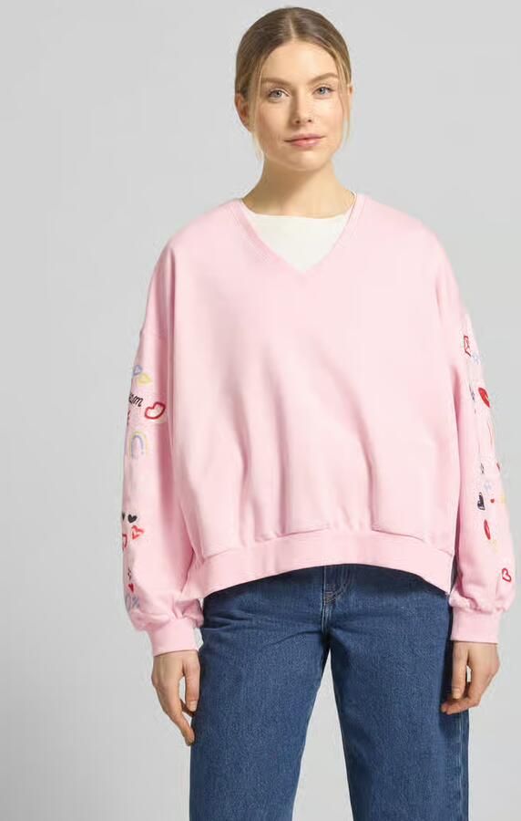 Smith and Soul oversized fit sweatshirt met V-hals - Foto 3