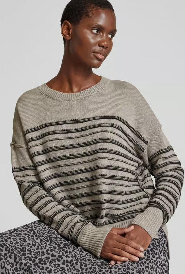 Smith and Soul Oversized gebreide pullover met ribboorden