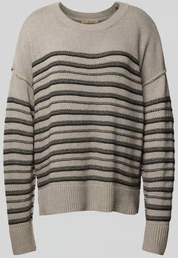 Smith and Soul Oversized gebreide pullover met ribboorden - Foto 2