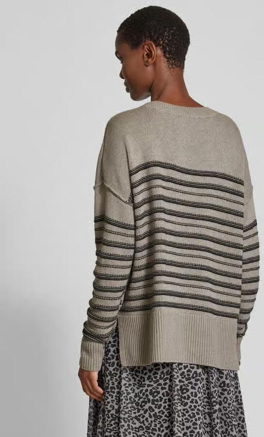 Smith and Soul Oversized gebreide pullover met ribboorden - Foto 3