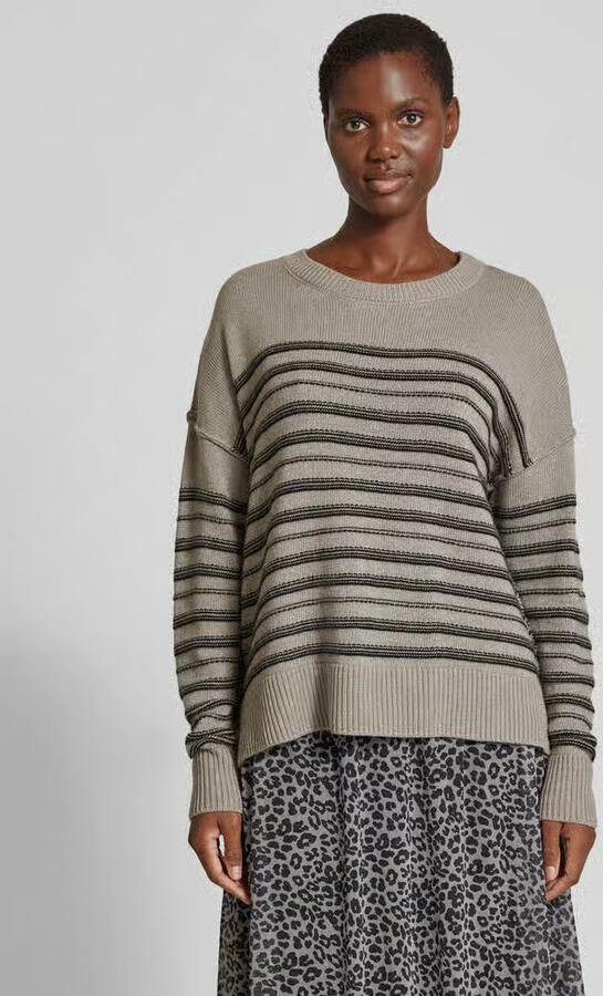 Smith and Soul Oversized gebreide pullover met ribboorden - Foto 2