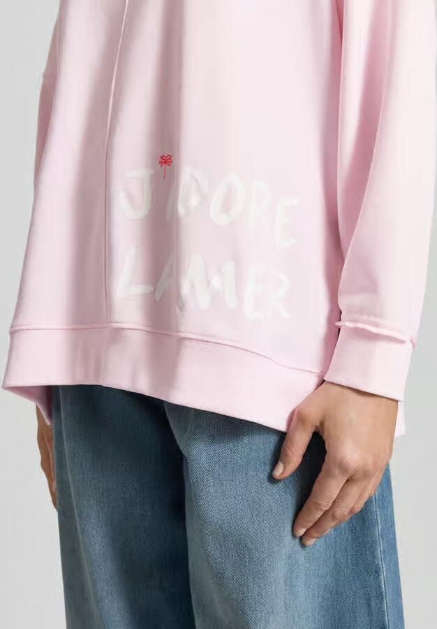 Smith and Soul Oversized sweatshirt met statementprint en rolzoom
