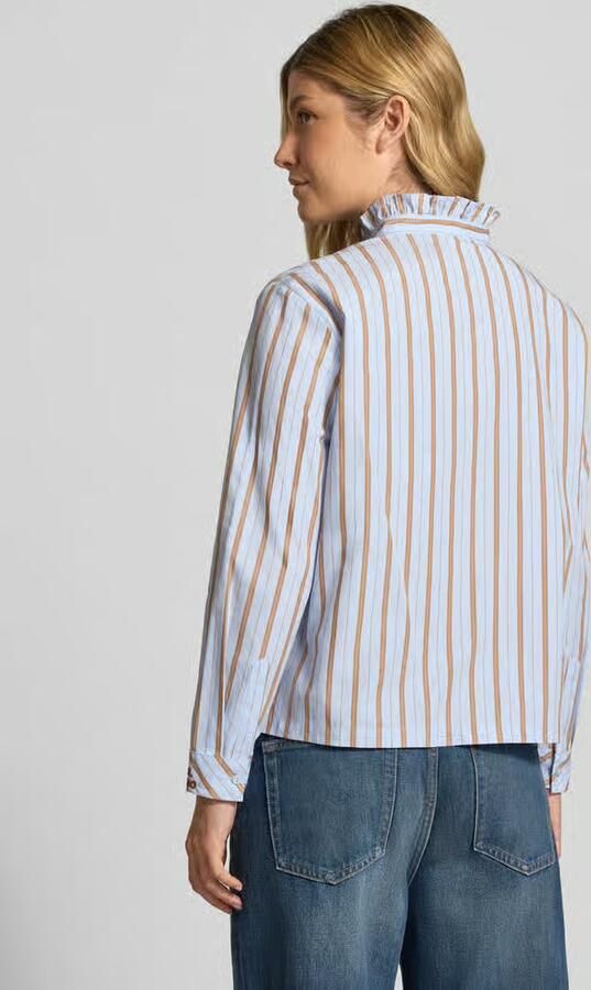 Smith and Soul Regular fit blouse met opstaande kraag en mouwen met ruches - Foto 3