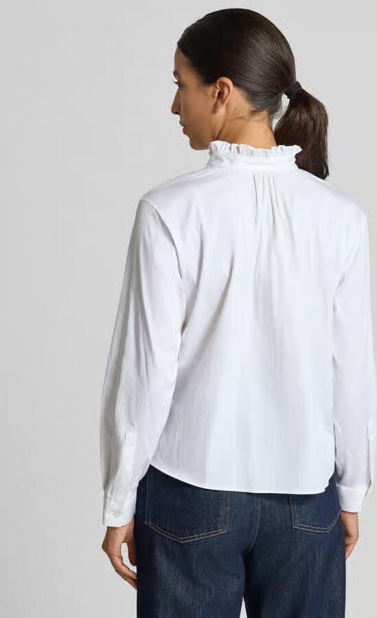Smith and Soul Regular fit blouse met opstaande kraag en mouwen met ruches - Foto 2