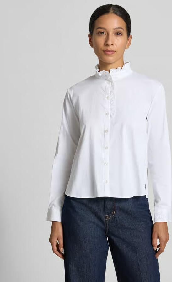 Smith and Soul Regular fit blouse met opstaande kraag en mouwen met ruches - Foto 3