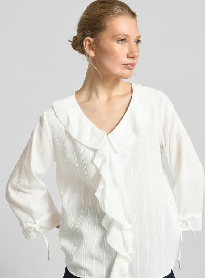 Smith and Soul regular fit blouse met volants