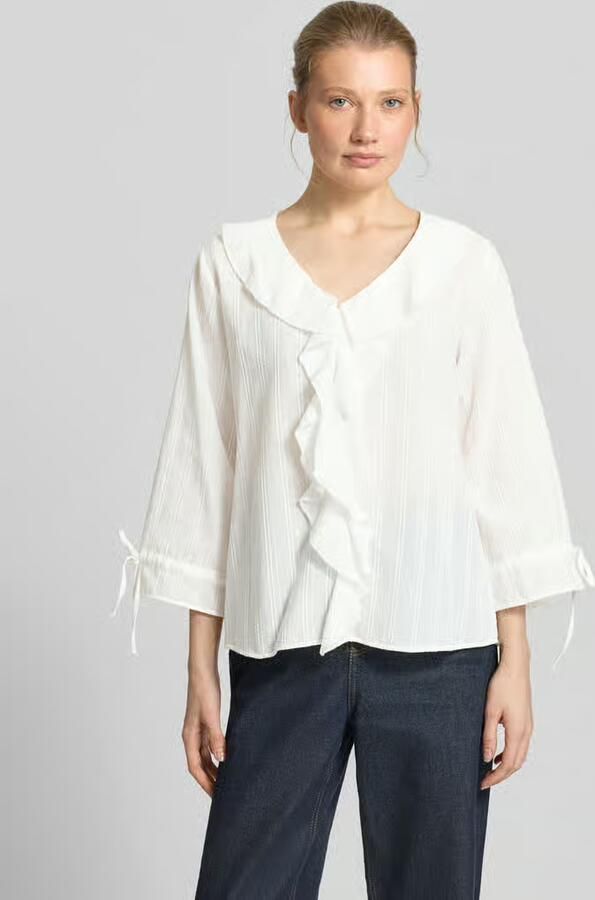 Smith and Soul regular fit blouse met volants - Foto 2