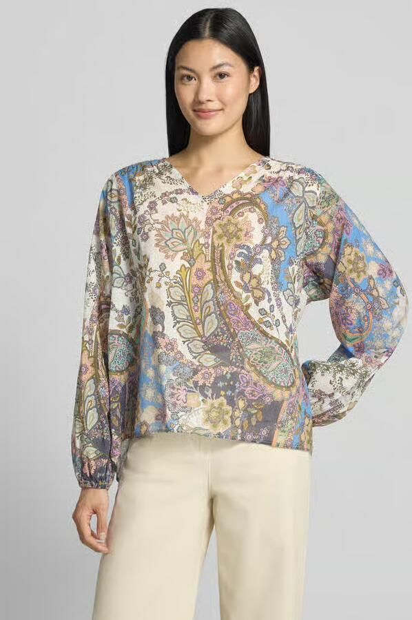Smith and Soul Regular fit blouse van puur katoen met v-hals - Foto 2