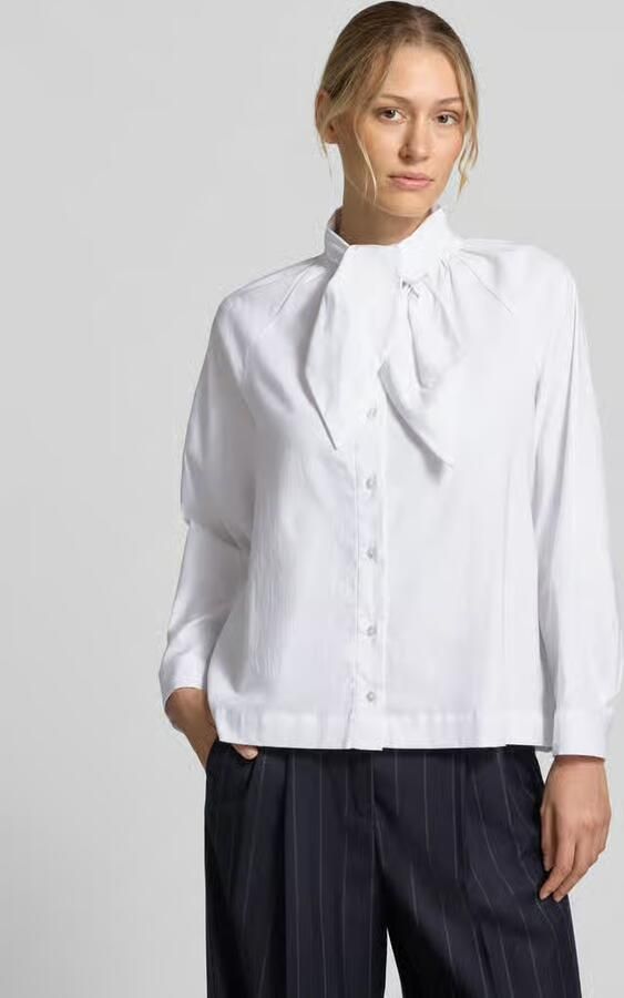 Smith and Soul Regular fit overhemdblouse van katoenmix met opstaande kraag