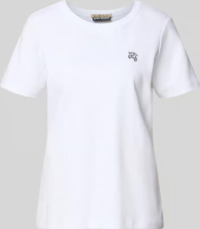 Smith and Soul regular fit T-shirt met motiefstiksel - Foto 2