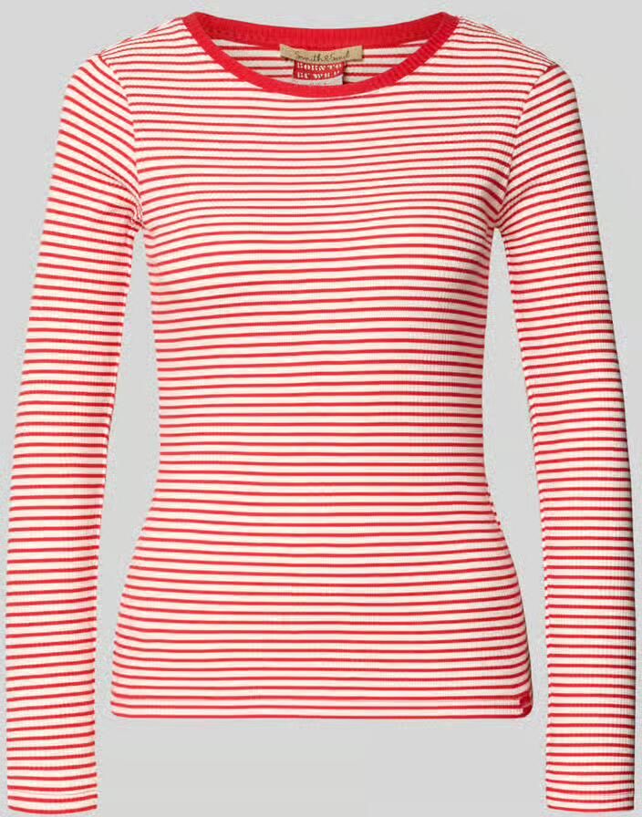 Smith and Soul Shirt met lange mouwen in riblook met ronde hals