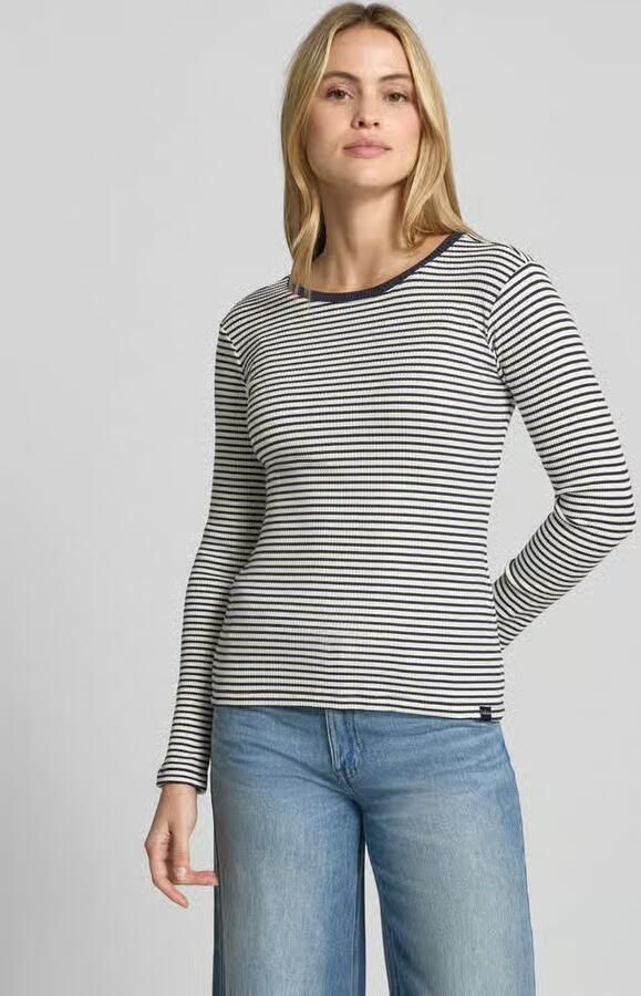 Smith and Soul Shirt met lange mouwen in riblook met ronde hals - Foto 2