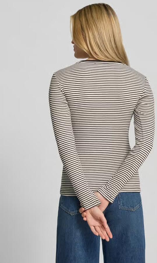 Smith and Soul Shirt met lange mouwen in riblook met ronde hals - Foto 3