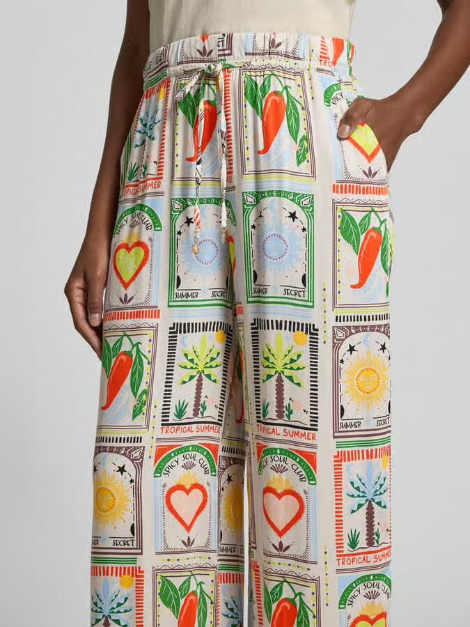 Smith and Soul Stoffen broek in all-over look met elastische band