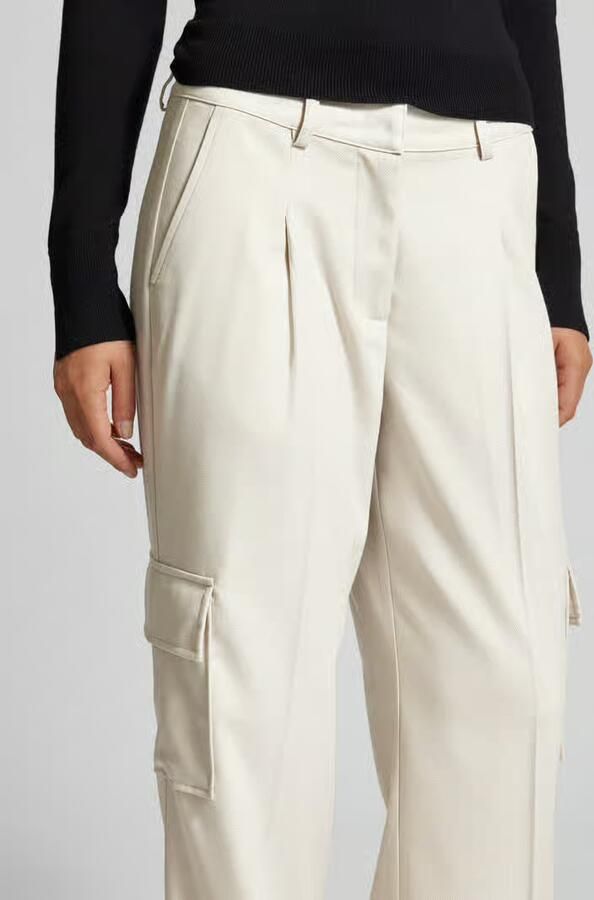 Smith and Soul Stoffen broek met persplooien en klepzakken