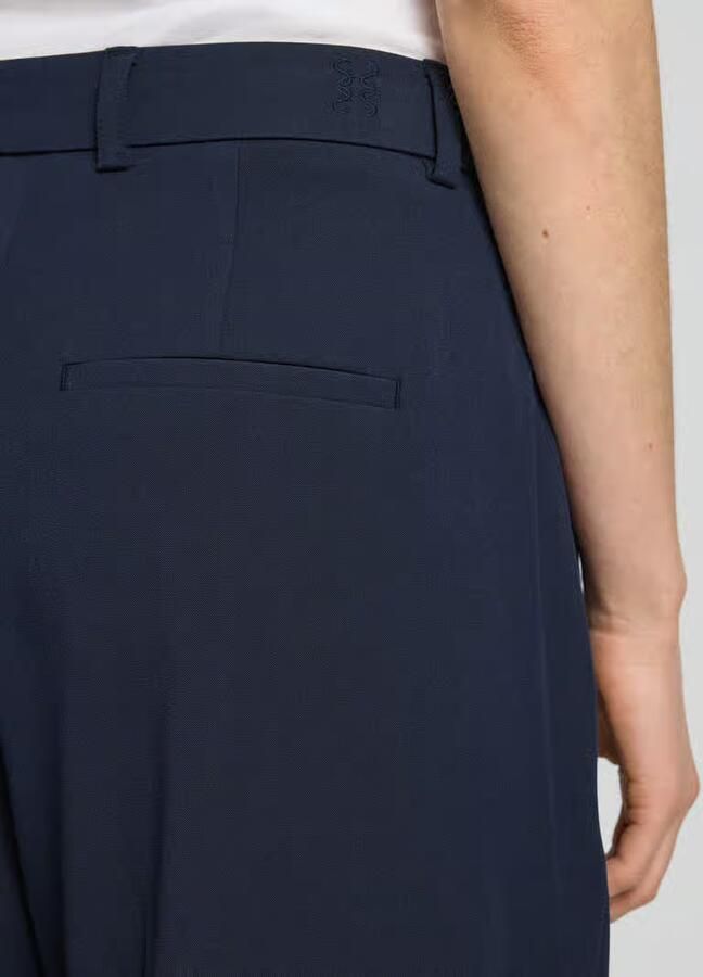 Smith and Soul Straight kort broek met persplooien