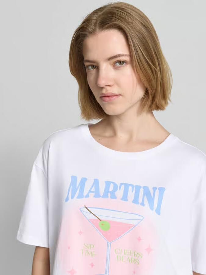 Smith and Soul T-shirt met motief- en statementprint