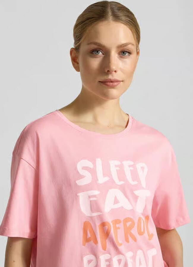 Smith and Soul T-shirt met motief- en statementprint