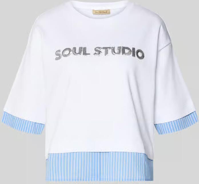 Smith and Soul T-shirt met pailletten en ronde hals - Foto 2