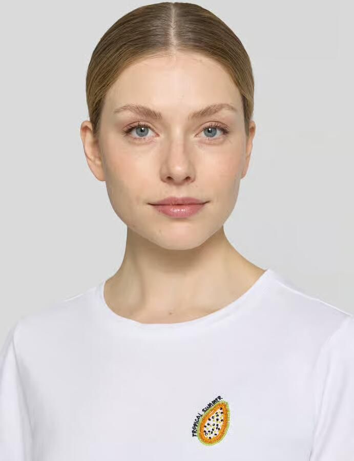 Smith and Soul T-shirt met parels en ronde hals