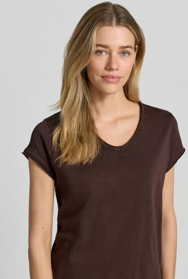 Smith and Soul T-shirt met rolzoom en V-hals