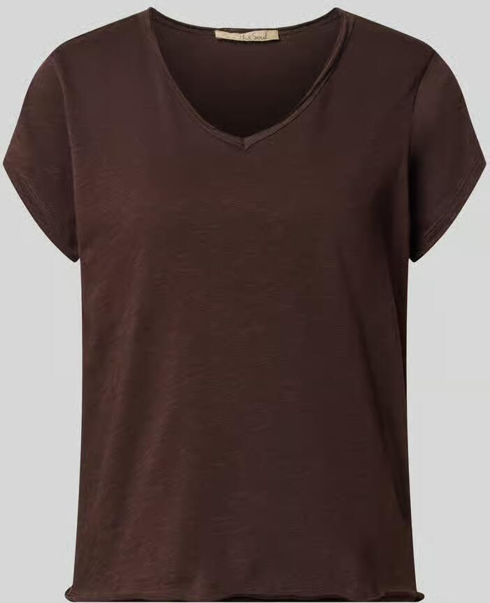 Smith and Soul T-shirt met rolzoom en V-hals - Foto 2