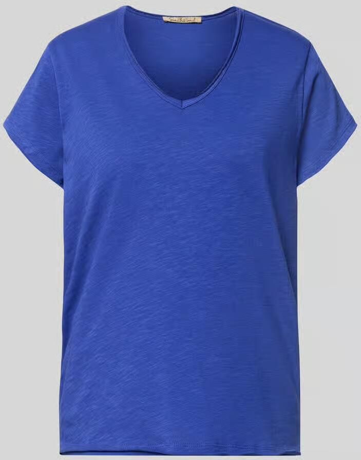 Smith and Soul T-shirt met rolzoom en V-hals - Foto 2