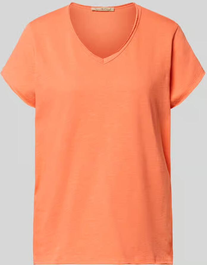 Smith and Soul T-shirt met rolzoom en V-hals - Foto 2