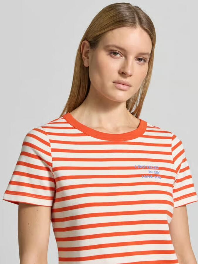 Smith and Soul T-shirt met ronde hals en stiksels