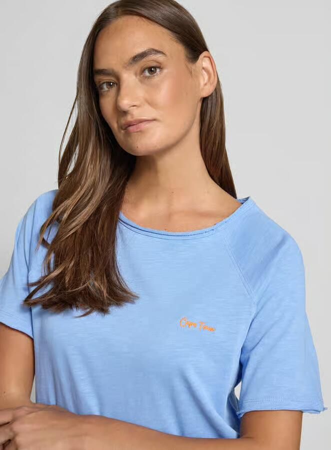 Smith and Soul T-shirt met statement-stitching en rolzoom