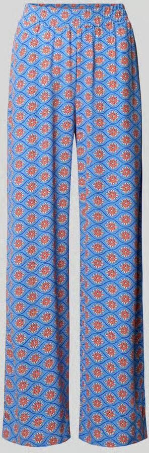 Smith and Soul wide fit stoffen broek van pure viscose met all-over motiefprint - Foto 2