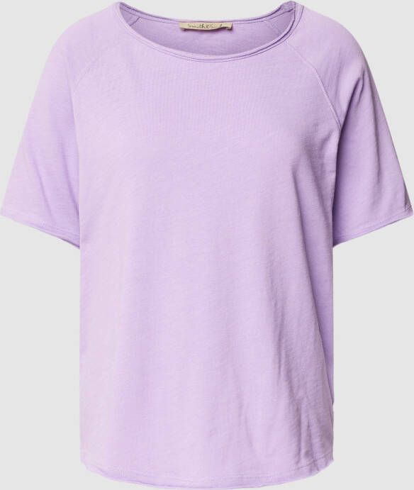 Smith and Soul T-shirt met geribde boothals