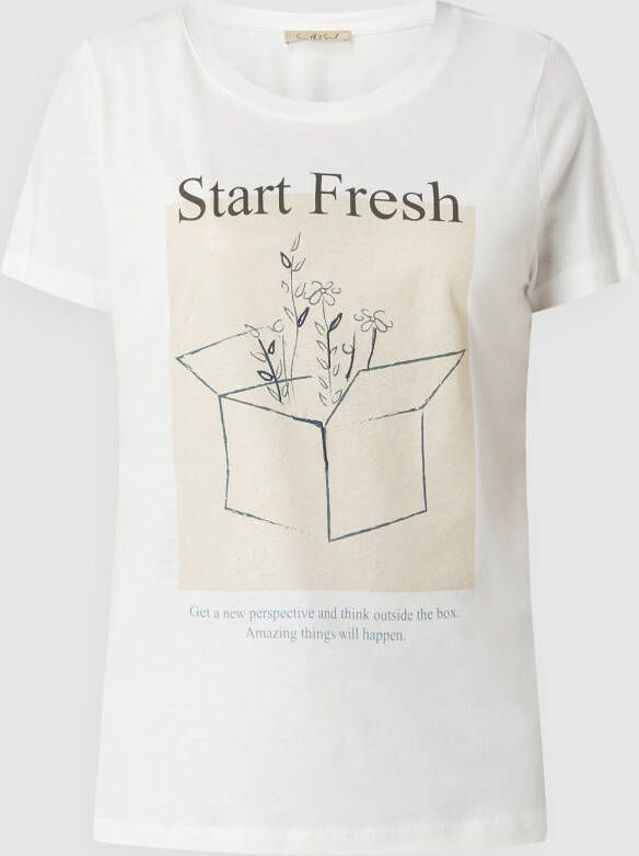 Smith and Soul T-shirt met print en tekst