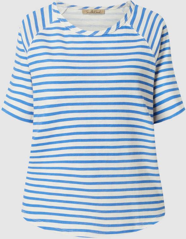 Smith and Soul T-shirt van slubjersey met streepmotief