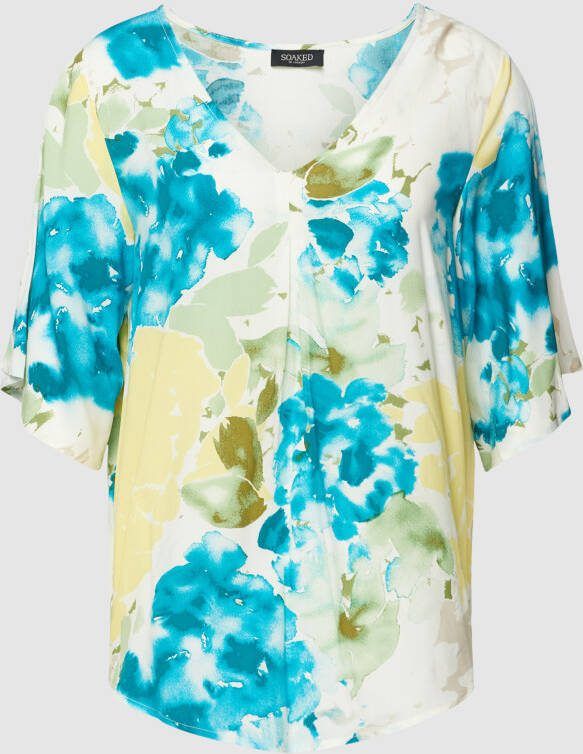 Soaked in Luxury Blouse van pure viscose met V-hals model 'Violetta'