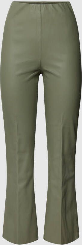 Soaked in Luxury Flared cut comfortbroek in leerlook