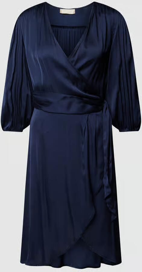 Soaked in Luxury Knielange jurk in wikkellook model 'Eline' - Foto 3
