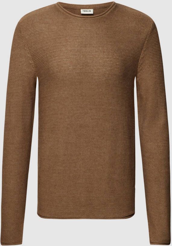 !solid Gebreide pullover met structuurmotief model 'JARAH'