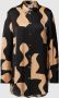 S.Oliver BLACK LABEL lange blouse viscose zwart beige - Thumbnail 1
