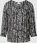S.Oliver BLACK LABEL blousetop in viscose met all over print ecru zwart lichtgroen - Thumbnail 1