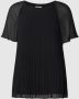 S.Oliver BLACK LABEL semi-transparante blousetop met plooien zwart - Thumbnail 2