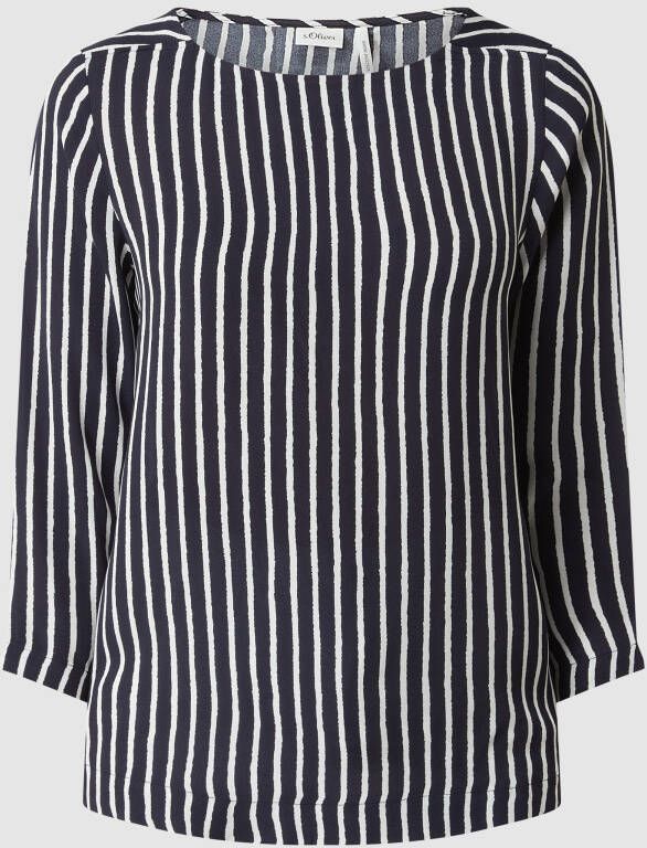 S.Oliver BLACK LABEL Gedessineerde blouse met all over bloemenprint