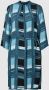 S.Oliver BLACK LABEL jurk met all over print en ceintuur blauw - Thumbnail 2