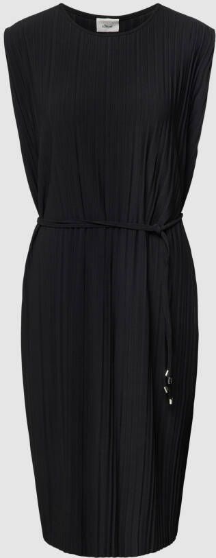 s.Oliver BLACK LABEL Knielange jurk met plissévouwen