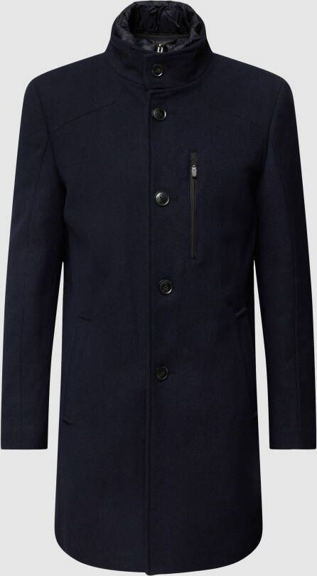 S.Oliver BLACK LABEL Lange jas met opstaande kraag model 'Standup Collar'